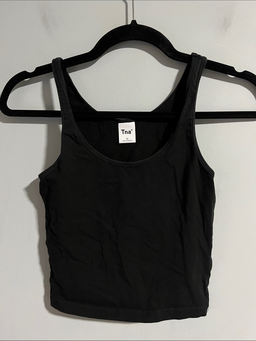 Aritzia TNA Black Cropped Tank Top